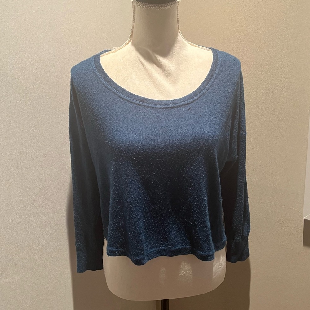 Ya Los Angeles teal top with knit back